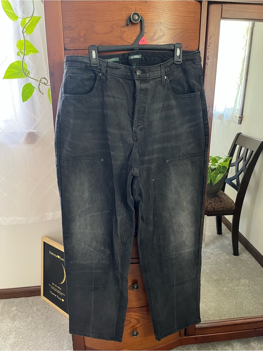 wild fable women’s Washed Black Relaxed Utility Jeans